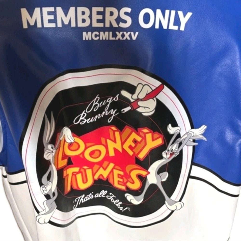 Members Only Bugs Bunny Looney Tunes LIMITED EDITION Racing Jacket Mens Sz M - Picture 9 of 14